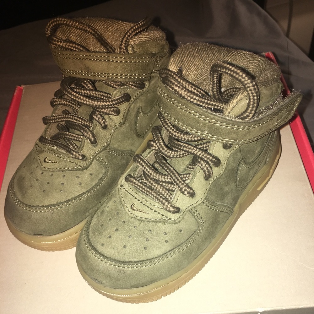 Suede hightop Air Force 1s